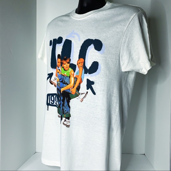 TLC Lefteye Tboz Chili 1992 Short Blue Short Sleeved T Shirt - Picture 4 of 9